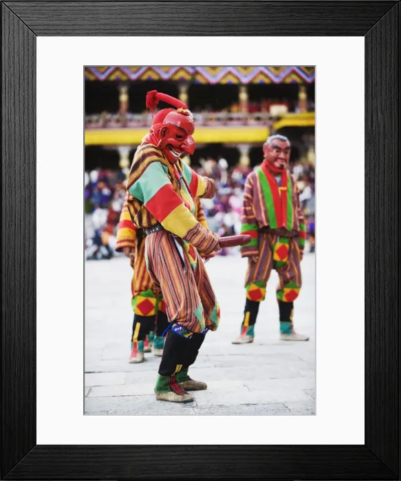 Framed Print : Dancer holding wooden penis, Autumn Tsechu (festival) at Trashi Chhoe Dzong Framed Print : Dancer holding wooden penis, Autumn Tsechu (festival) at Trashi Chhoe Dzong