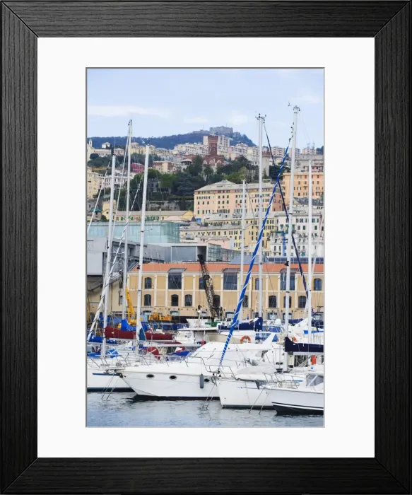 Framed Print : Boats in Porto Vecchio, Genoa (Genova), Liguria, Italy, Europe Framed Print : Boats in Porto Vecchio, Genoa (Genova), Liguria, Italy, Europe