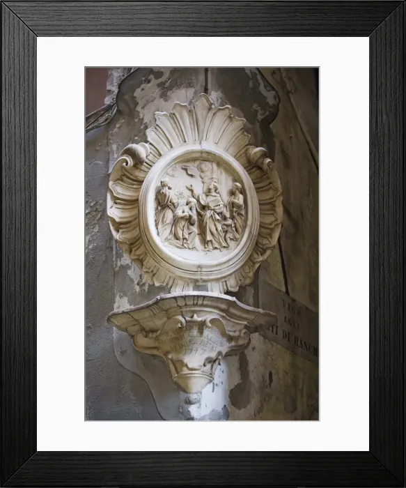 Framed Print : St. Vincent Ferrerio stone carving in the old town, UNESCO World Heritage Site Framed Print : St. Vincent Ferrerio stone carving in the old town, UNESCO World Heritage Site