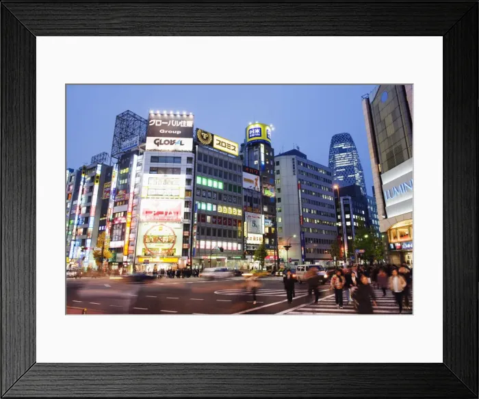 Framed Print : Night lights in Shinjuku, Tokyo, Japan, Asia Framed Print : Night lights in Shinjuku, Tokyo, Japan, Asia