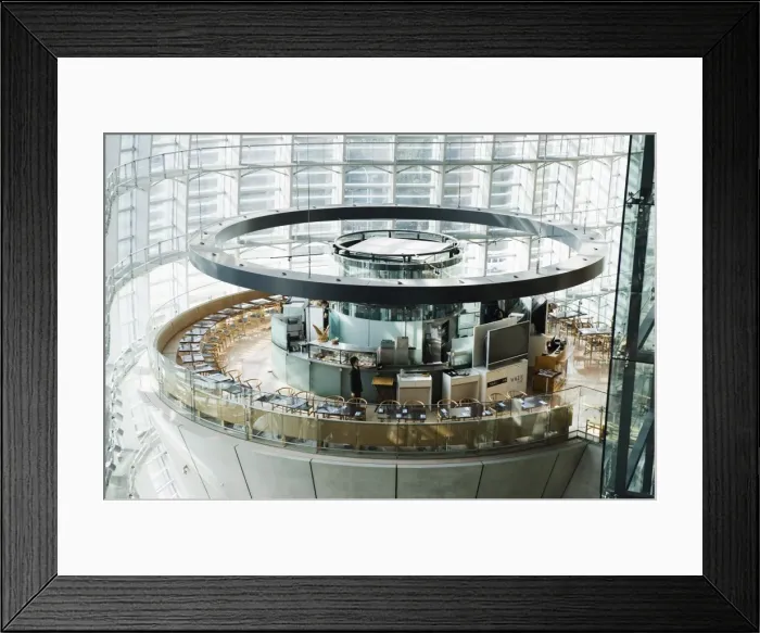 Framed Print : Restaurant inside Kisho Kurokawa, 2007, National Art Centre (NACT), Roppongi Framed Print : Restaurant inside Kisho Kurokawa, 2007, National Art Centre (NACT), Roppongi
