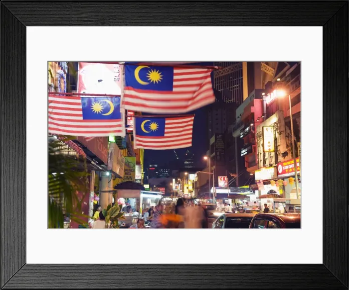 Framed Print : Malaysian flags, Petaling Street, Chinatown, Kuala Lumpur, Malaysia, Southeast Asia, Asia Framed Print : Malaysian flags, Petaling Street, Chinatown, Kuala Lumpur, Malaysia, Southeast Asia, Asia