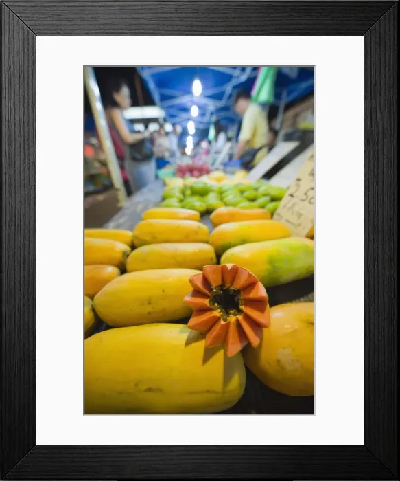 Framed Print : Papaya fruit, Bangsar Sunday night market, Kuala Lumpur, Malaysia, Southeast Asia, Asia Framed Print : Papaya fruit, Bangsar Sunday night market, Kuala Lumpur, Malaysia, Southeast Asia, Asia