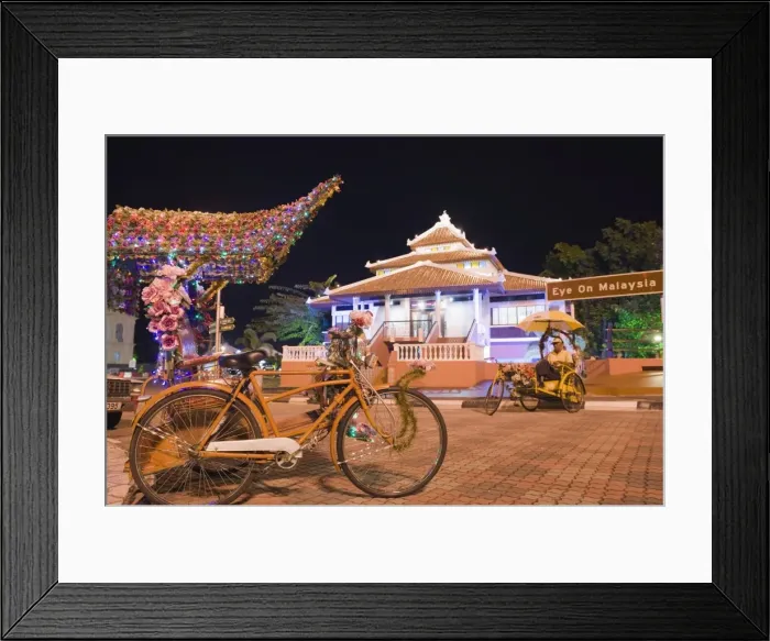 Framed Print : Rickshaw at the tourist office, Melaka (Malacca), Melaka State, Malaysia Framed Print : Rickshaw at the tourist office, Melaka (Malacca), Melaka State, Malaysia