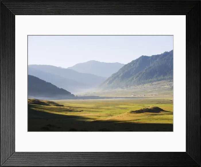 Framed Print : Phobjikha Valley, Bhutan, Himalayas, Asia Framed Print : Phobjikha Valley, Bhutan, Himalayas, Asia