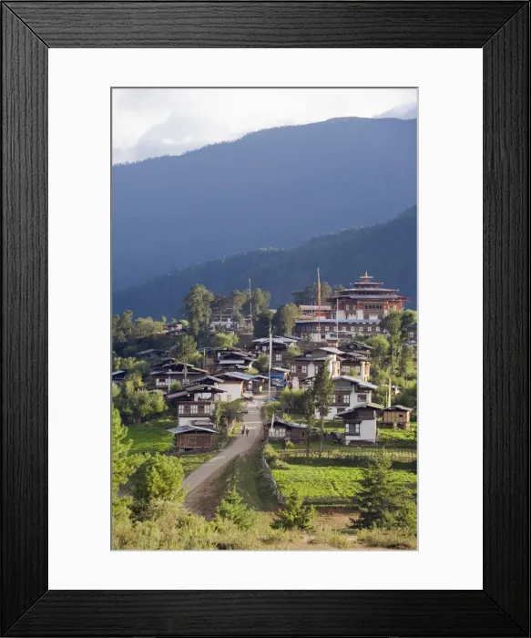 Framed Print : Gangtey Gompa (Monastery), Phobjikha Valley, Bhutan, Himalayas, Asia Framed Print : Gangtey Gompa (Monastery), Phobjikha Valley, Bhutan, Himalayas, Asia