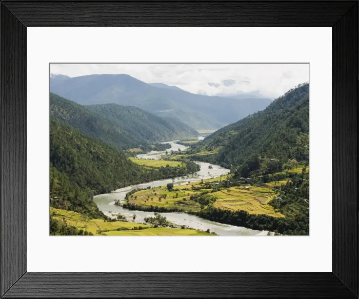 Framed Print : Tsang Chhu river, Punakha, Bhutan, Himalayas, Asia Framed Print : Tsang Chhu river, Punakha, Bhutan, Himalayas, Asia