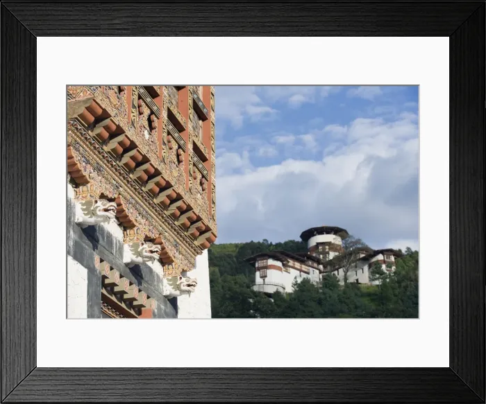 Framed Print : Watch tower at Trongsa Dzong (Chokhor Raptentse), dating from 1648, Bhutan, Asia Framed Print : Watch tower at Trongsa Dzong (Chokhor Raptentse), dating from 1648, Bhutan, Asia