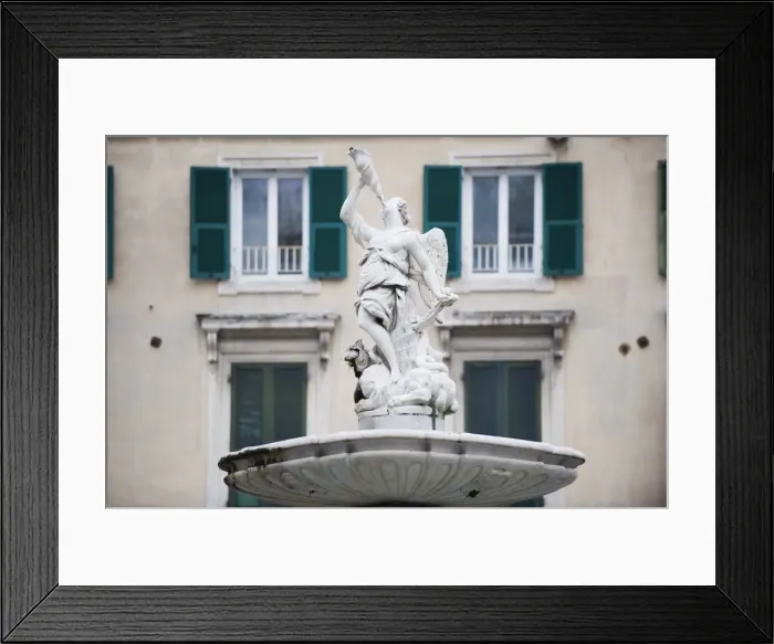 Framed Print : Stone carved statue in the old town, UNESCO World Heritage Site, Genoa (Genova) Framed Print : Stone carved statue in the old town, UNESCO World Heritage Site, Genoa (Genova)