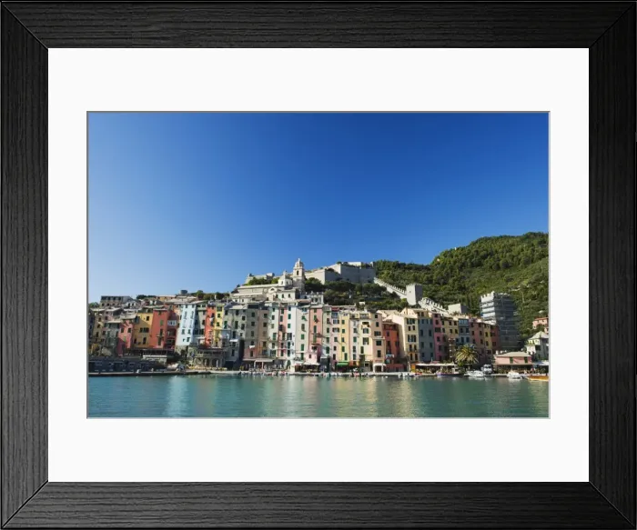 Framed Print : Waterfront pastel coloured houses, Porto Venere, Cinque Terre, UNESCO World Heritage Site Framed Print : Waterfront pastel coloured houses, Porto Venere, Cinque Terre, UNESCO World Heritage Site