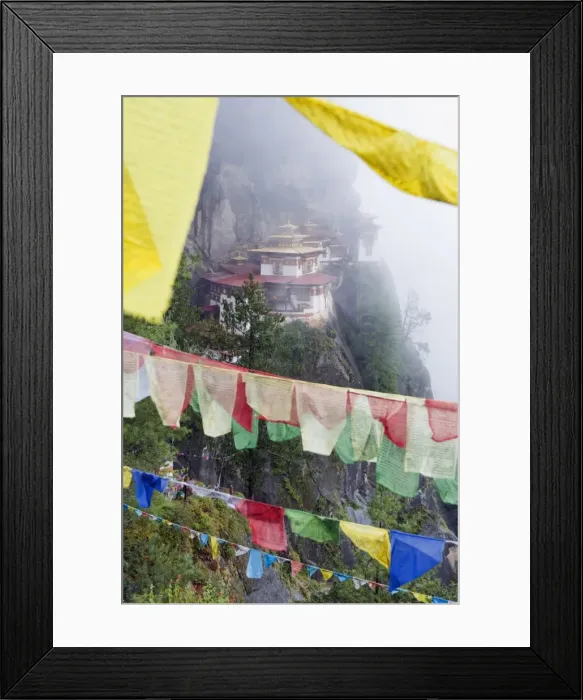 Framed Print : Prayer flags at the Tigers Nest (Taktsang Goemba), Paro Valley, Bhutan, Asia Framed Print : Prayer flags at the Tigers Nest (Taktsang Goemba), Paro Valley, Bhutan, Asia
