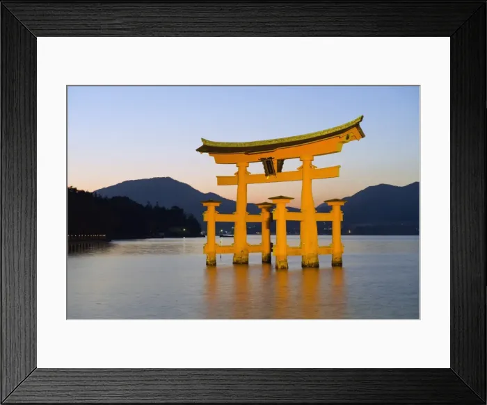 Framed Print : Illumination of Itsukushima Shrine Torii Gate, UNESCO World Heritage Site Framed Print : Illumination of Itsukushima Shrine Torii Gate, UNESCO World Heritage Site