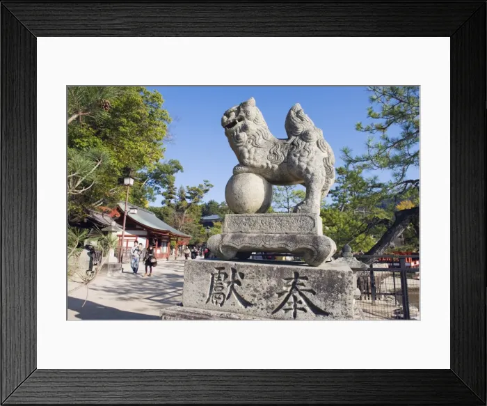 Framed Print : Lion statue at Itsukushima Shrine, UNESCO World Heritage Site, Miyajima Island Framed Print : Lion statue at Itsukushima Shrine, UNESCO World Heritage Site, Miyajima Island