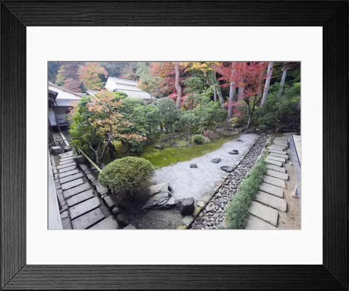 Framed Print : Autumn garden at Nison in (Nisonin) Temple, dating from 834, Sagano area Framed Print : Autumn garden at Nison in (Nisonin) Temple, dating from 834, Sagano area