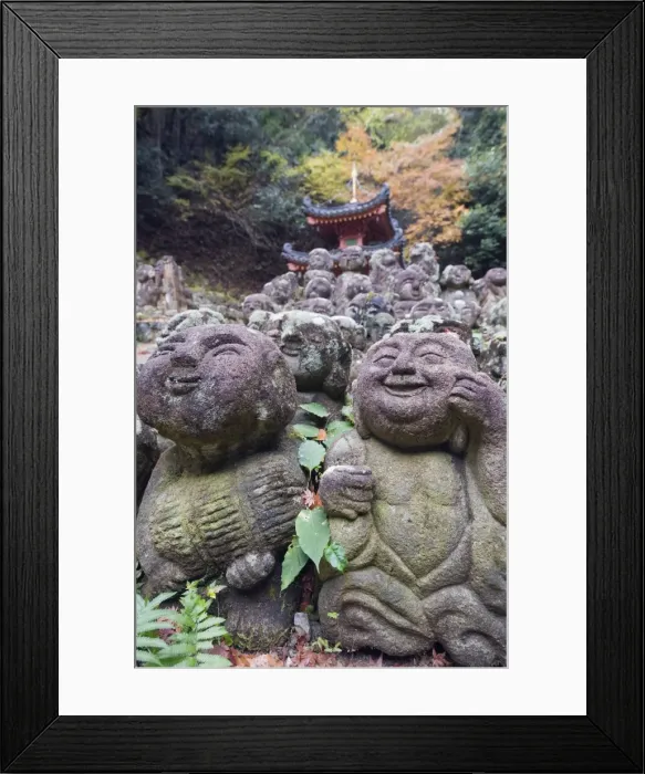 Framed Print : Stone statues at Otagi Nenbutsu ji Temple, Arashiyama Sagano area, Kyoto, Japan, Asia Framed Print : Stone statues at Otagi Nenbutsu ji Temple, Arashiyama Sagano area, Kyoto, Japan, Asia