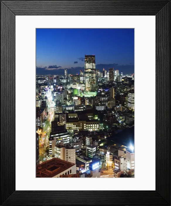 Framed Print : City skyline view looking towards Roppongi from Tokyo Tower, Tokyo, Japan, Asia Framed Print : City skyline view looking towards Roppongi from Tokyo Tower, Tokyo, Japan, Asia