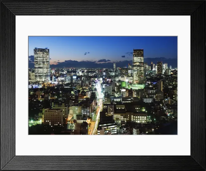 Framed Print : City skyline view looking towards Roppongi from Tokyo Tower, Tokyo, Japan, Asia Framed Print : City skyline view looking towards Roppongi from Tokyo Tower, Tokyo, Japan, Asia
