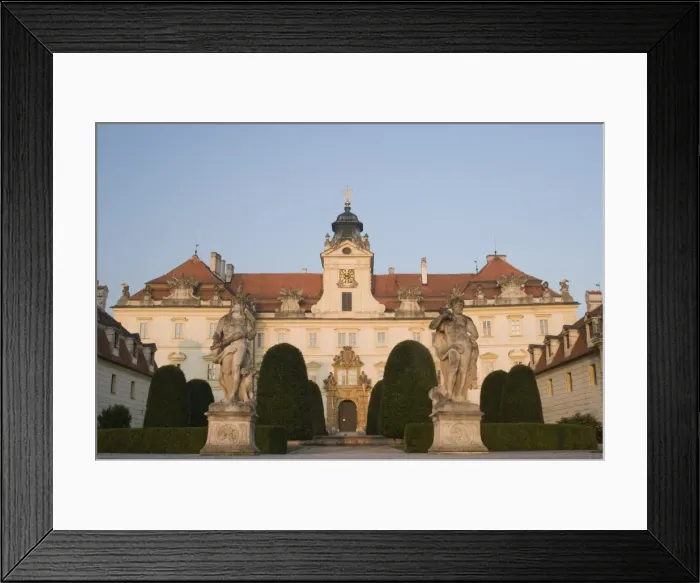 Framed Print : Baroque Valtice Chateau at sunrise, Valtice, Brnensko Region, Czech Republic, Europe Framed Print : Baroque Valtice Chateau at sunrise, Valtice, Brnensko Region, Czech Republic, Europe
