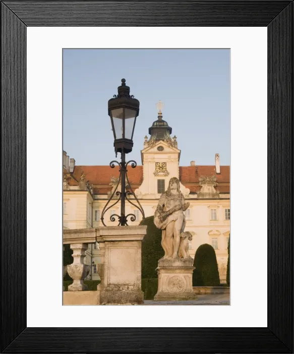 Framed Print : Baroque Valtice Chateau at sunrise, Valtice, Brnensko Region, Czech Republic, Europe Framed Print : Baroque Valtice Chateau at sunrise, Valtice, Brnensko Region, Czech Republic, Europe