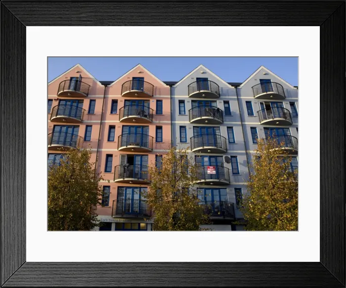 Framed Print : New housing along the River Lee, Cork, County Cork, Munster, Republic of Ireland, Europe Framed Print : New housing along the River Lee, Cork, County Cork, Munster, Republic of Ireland, Europe