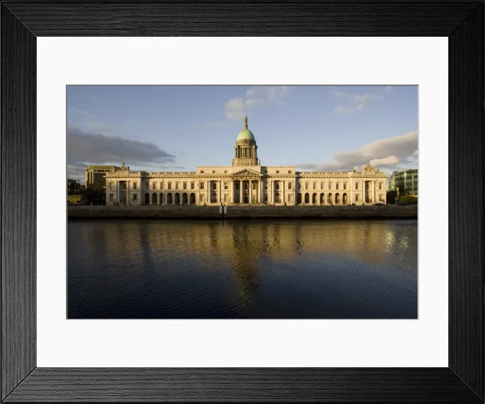 Framed Print : Custom House Quay on the Liffey River, Dublin, Republic of Ireland, Europe Framed Print : Custom House Quay on the Liffey River, Dublin, Republic of Ireland, Europe