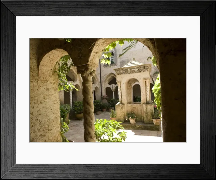 Framed Print : Cloister at Villa Cimbrone, Ravello, Campania, Italy, Europe Framed Print : Cloister at Villa Cimbrone, Ravello, Campania, Italy, Europe