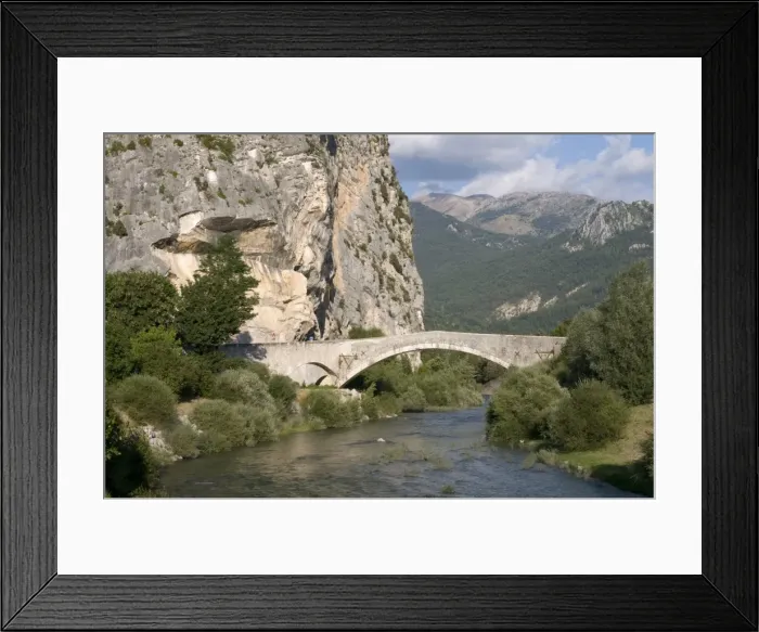 Framed Print : Castellane, bridge over Verdon river, Provence, France, Europe Framed Print : Castellane, bridge over Verdon river, Provence, France, Europe