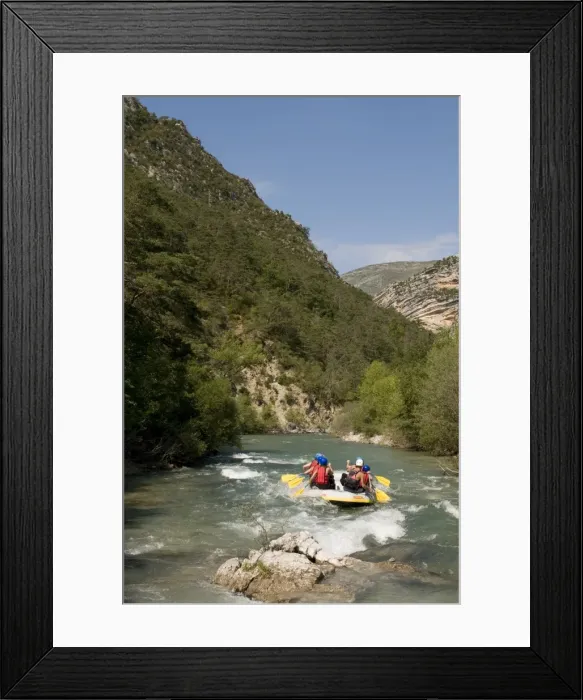 Framed Print : Rafting on Verdon River, Gorges du Verdon, Provence, France, Europe Framed Print : Rafting on Verdon River, Gorges du Verdon, Provence, France, Europe