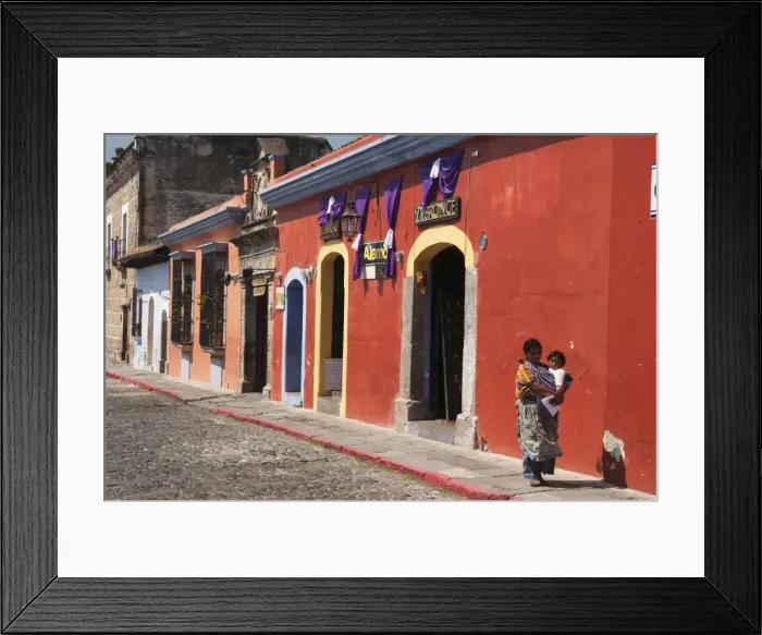 Framed Print : Colonial buildings, Antigua, Guatemala, Central America Framed Print : Colonial buildings, Antigua, Guatemala, Central America