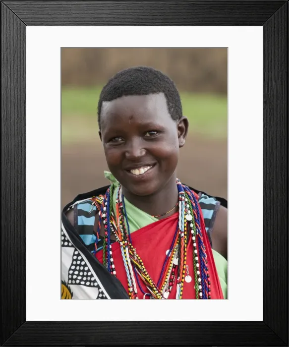 Framed Print : Masai woman, Masai Mara, Kenya, East Africa, Africa Framed Print : Masai woman, Masai Mara, Kenya, East Africa, Africa