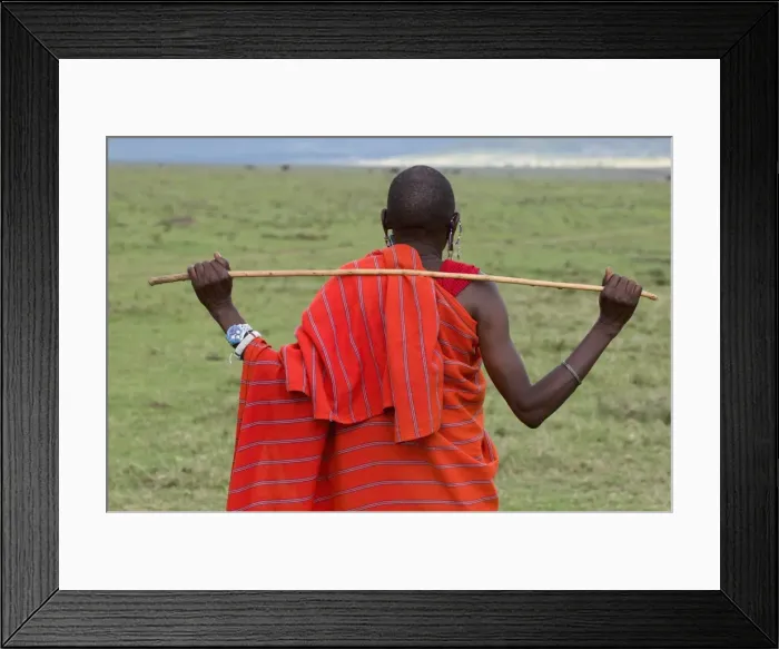 Framed Print : Masai man, Masai Mara, Kenya, East Africa, Africa Framed Print : Masai man, Masai Mara, Kenya, East Africa, Africa