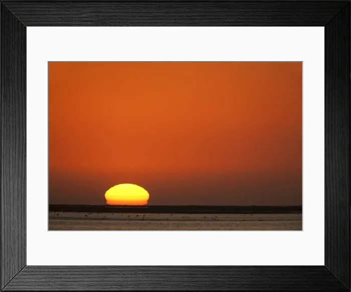 Framed Print : Sunset over Walvis Bay lagoon, Namibia, Africa Framed Print : Sunset over Walvis Bay lagoon, Namibia, Africa