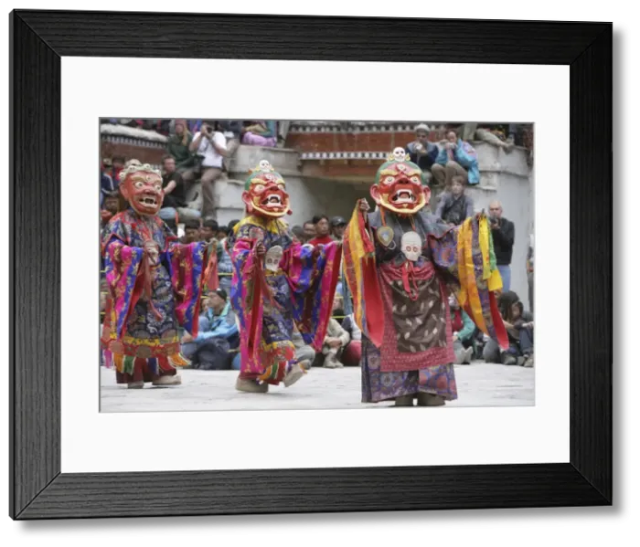 Framed Print : Lamas dancing at the Hemis Festival, Ladakh, India, Asia
