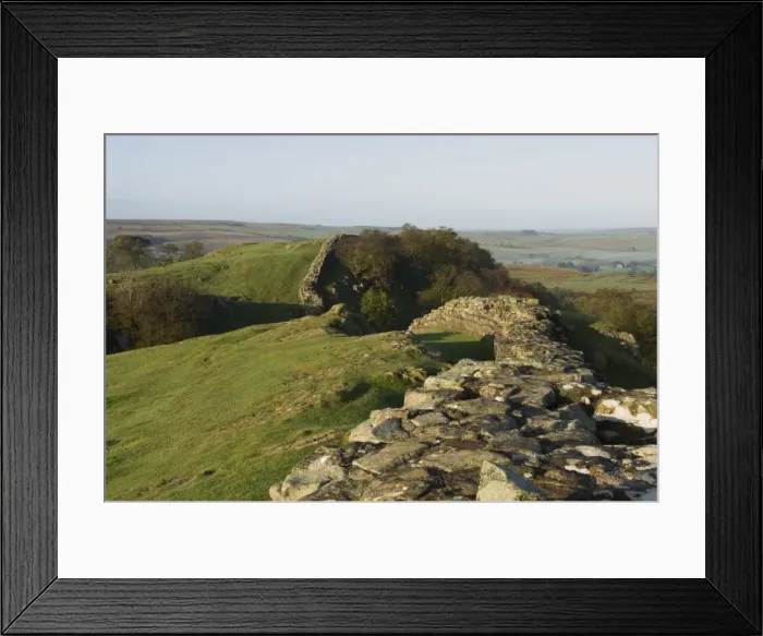 Framed Print : View west at Walltown Crags, Hadrians Wall, UNESCO World Heritage Site Framed Print : View west at Walltown Crags, Hadrians Wall, UNESCO World Heritage Site