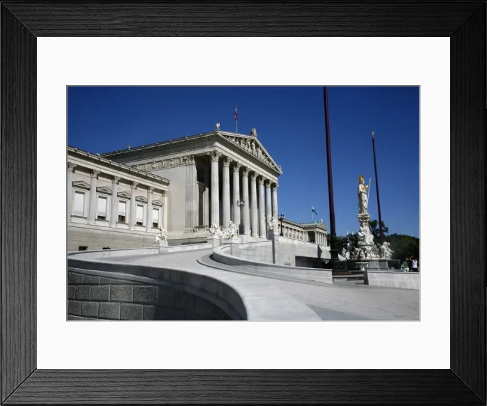 Framed Print : Parliament building and Athena statue, Vienna, Austria, Europe Framed Print : Parliament building and Athena statue, Vienna, Austria, Europe