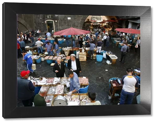La Pescheria, Catainas fish market, Catania, Sicily, Italy, Europe