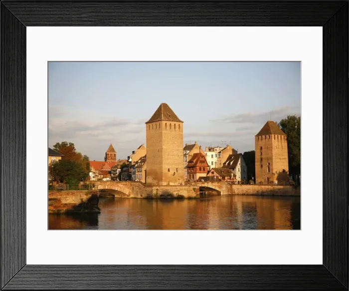 Framed Print : Ponts Couverts, Petite France, Strasbourg, Alsace, France, Europe