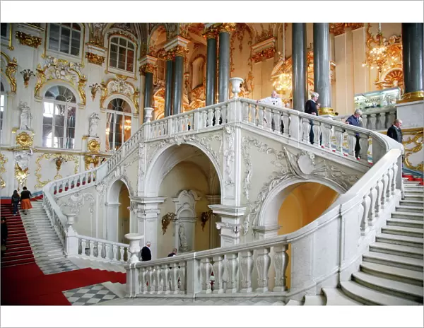 The main staircase at the Winter Palace. St. Petersburg, Russia, Europe