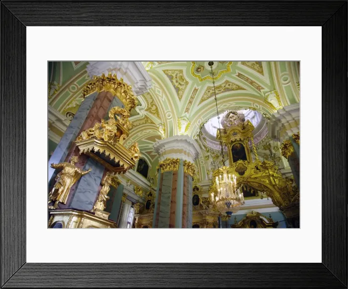 Framed Print : The interior of Cathedral of SS Peter and Paul in the Peter and Paul Fortress Framed Print : The interior of Cathedral of SS Peter and Paul in the Peter and Paul Fortress