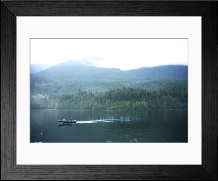 Framed Print : Two men troll for fish on Ross Lake, North Cascades National Park, Washington Framed Print : Two men troll for fish on Ross Lake, North Cascades National Park, Washington