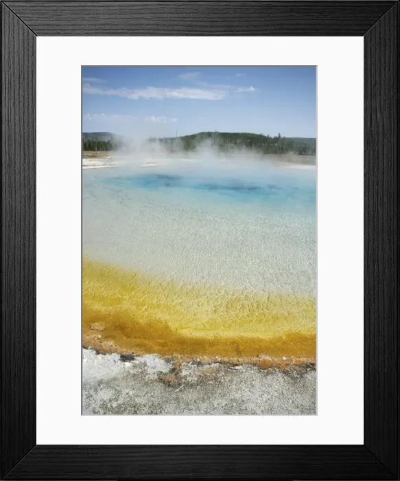 Framed Print : Steam rises from Sapphire Pool, Yellowstone National Park, UNESCO World Heritage Site Framed Print : Steam rises from Sapphire Pool, Yellowstone National Park, UNESCO World Heritage Site