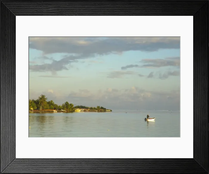 Framed Print : Fisherman on Raiatea, French Polynesia, South Pacific Ocean, Pacific Framed Print : Fisherman on Raiatea, French Polynesia, South Pacific Ocean, Pacific