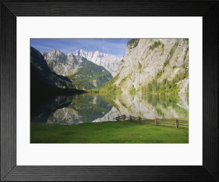 Framed Print : Obersee and Watzmann, Berchtesgaden National Park, Bavaria, Germany, Europe