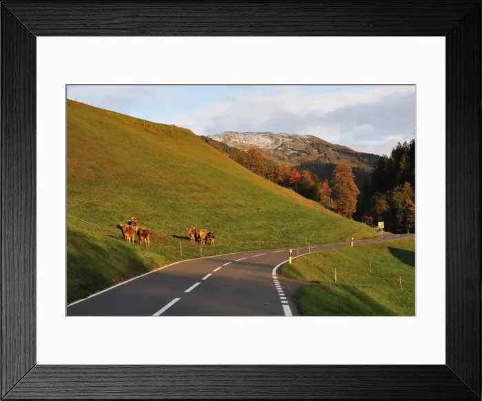 Framed Print : Road, Hasliberg, Berner Oberland, Switzerland, Europe Framed Print : Road, Hasliberg, Berner Oberland, Switzerland, Europe