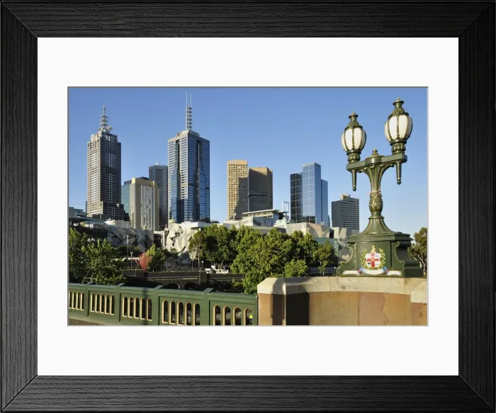 Framed Print : Melbourne Central Business District, Melbourne, Victoria, Australia, Pacific