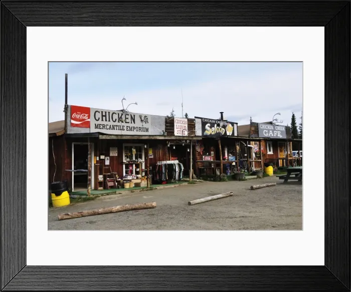Framed Print : Downtown Chicken, Alaska, United States of America, North America Framed Print : Downtown Chicken, Alaska, United States of America, North America