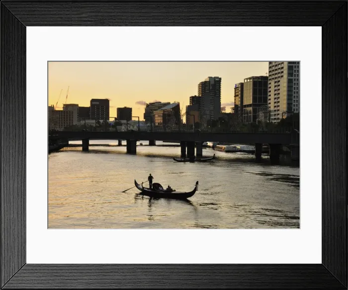 Framed Print : Gondola on the Yarra River, Melbourne, Victoria, Australia, Pacific Framed Print : Gondola on the Yarra River, Melbourne, Victoria, Australia, Pacific
