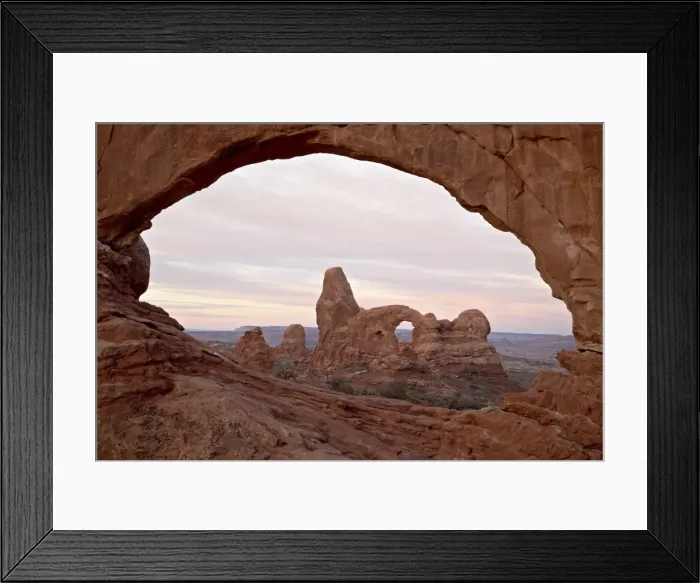 Framed Print : Turret Arch through North Window at dawn, Arches National Park, Utah, United States of America Framed Print : Turret Arch through North Window at dawn, Arches National Park, Utah, United States of America
