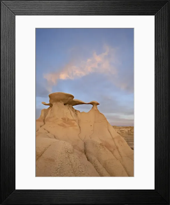 Framed Print : Sunset at the Stone Wings formation, Bisti Wilderness, New Mexico, United States of America Framed Print : Sunset at the Stone Wings formation, Bisti Wilderness, New Mexico, United States of America