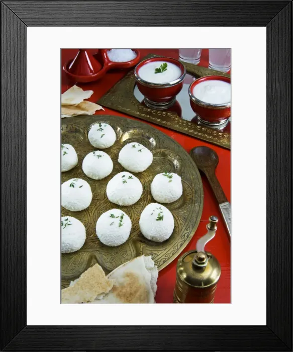 Framed Print : Labna, yoghurt cheese, Middle Eastern food, Egypt, North Africa, Africa Framed Print : Labna, yoghurt cheese, Middle Eastern food, Egypt, North Africa, Africa